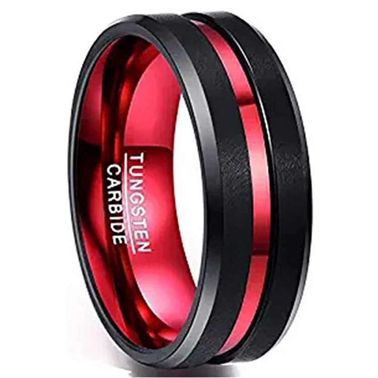 Tungsten Gold Double Electric Black Ring
